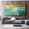 Handmade Oil Painting Large Original Gold Oil Painting on Canvas Abstract Gold Art Painting Bedroom Wall Decor Modern Textured Decorative Painting